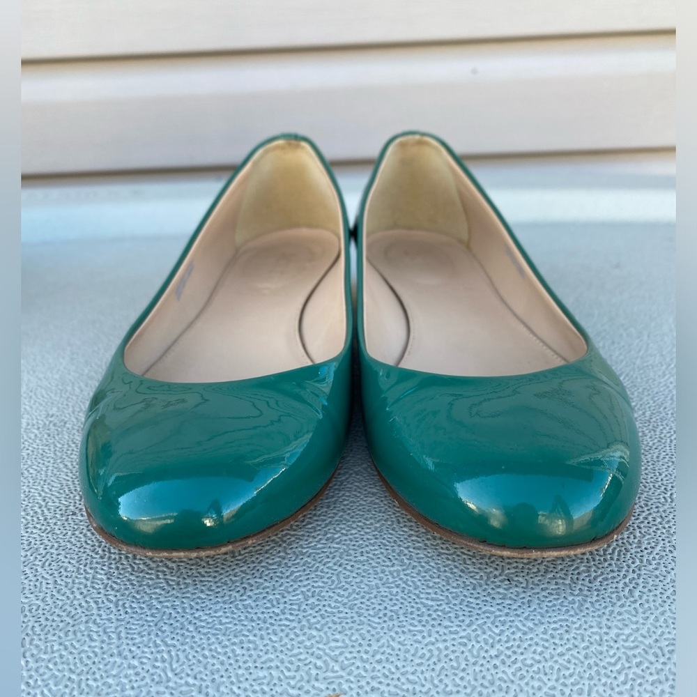 JCrew Green Flats with Gold Heel Women’s 7 - Picture 12 of 12